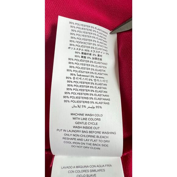 NWT Michael Kors Deep Pink Astor Studded Side Slit Short Sleeve MIDI Dress 1X - Picture 8 of 8